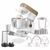 Кухонна машина Sencor 1200Вт, чаша-метал, корпус-пластик, насадок-19, коричнево-білий - 23