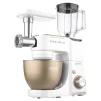 Кухонна машина Sencor 1000Вт, чаша-метал, корпус-пластик, насадок-15, біло-золотий - 5