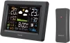 Метеостанція Sencor, внутр/зовн вимірювання, від мережі/AAх3+AAx2, темп-ра, вологість, час, прогноз погоди, чорний - 10
