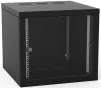 Шафа ZPAS 19", 10U, Z-BOX, змінні бічні стінки, скляні двері, 600x600 мм, максимально 100кг, чорна - 2