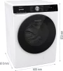 Пральна машина Gorenje фронтальна, 10кг, 1400, A+++, 60см, дисплей, інвертор, пара, Wi-Fi, підсвітка барабану, білий - 9