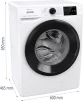 Пральна машина Gorenje фронтальна, 8кг, 1400, A+++, 46,5см, дисплей, інвертор, пара, Wi-Fi, білий - 10
