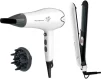 Фен+випрямляч Rowenta набір Pure Collection, 2200Вт, 2 режими, дифузор, щипці для волосся(200°С, кераміка), біло-чорний - 10