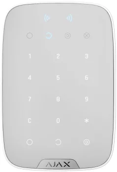 Бездротова сенсорна клавіатура Ajax Keypad Plus, jeweller, бездротовий, білий