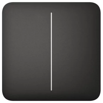 Кнопка для двоклавішного вимикача Ajax SoloButton 2-gang for LightSwitch, Jeweler, бездротовий, чорний