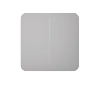 Кнопка для двоклавішного вимикача Ajax SoloButton 2-gang for LightSwitch, Jeweler, бездротовий, fog