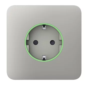 Передня панель для вбудованої розетки Ajax SoloCover for Outlet, Jeweler, бездротова, oyster