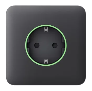 Передня панель для вбудованої розетки Ajax SoloCover for Outlet smart, Jeweler, бездротової, graphite