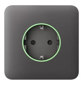 Передня панель для вбудованої розетки Ajax SoloCover for Outlet smart, Jeweler, бездротової, grey