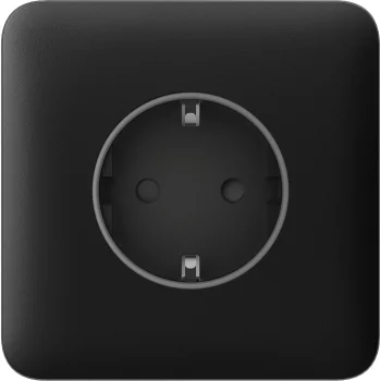 Передня панель для вбудованої розетки Ajax SoloCover for Outlet Basic, чорний