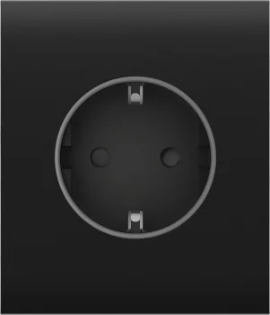 Центральна панель для вбудованої розетки Ajax CenterCover for Outlet Basic, чорний
