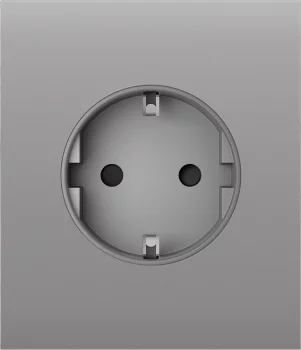Центральна панель для вбудованої розетки Ajax CenterCover for Outlet Basic, fog