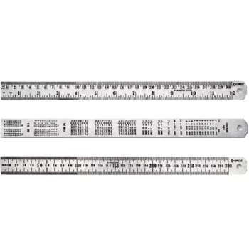 Лінійка сталева довжиною 450 мм з метричною та дюймовою шкалою, ціна поділки 0,5 мм, неіржавіюча ста