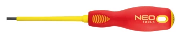 Викрутка Neo Tools плоска, діелектрична, SL3x100мм, сталь SVCM