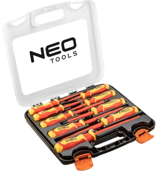 Викрутки Neo Tools діелектрична, SL,PH, сталь S2, кейс, набір 9шт
