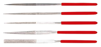 Надфілі по металу TOPEX, алмазні, D4мм, рукоятка прогумована, 140мм, набір 5шт