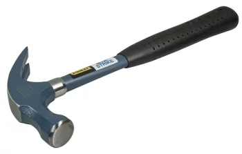Молоток столярний Stanley Bluestrike Curve Claw, 450г, рукоятка трубчаста з флокованою вініловою накладкою, цвяходер