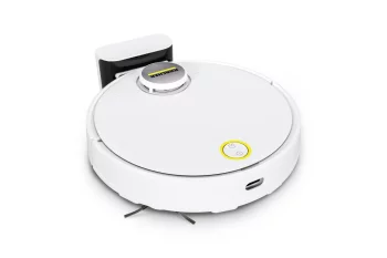 Робот-пилосос Karcher RCV 3, 400Вт, h=9.4см, вологе прибирання, конт пил -0.5л, вода -0.17л, автон. робота до 120хв, вага-3.7кг, НЕРА, білий