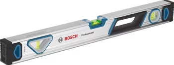 Рівень Bosch Professional 60см, 3 капсули, алюмінієвий корпус, отвори для руки