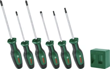 Викрутка Bosch SL 4мм, PH2х125мм, PZ1х100мм, PZ2х125мм, Т20х100, Т25х100 набір 6шт
