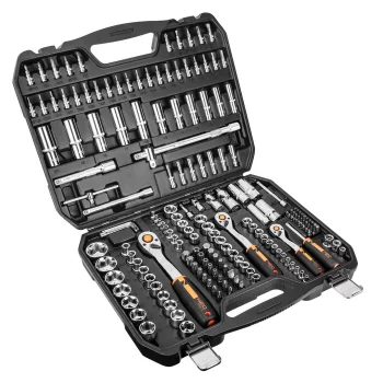 Набір інструментів Neo Tools, набір торцевих головок 1/2", 1/4", 3/8", CrV, 182шт