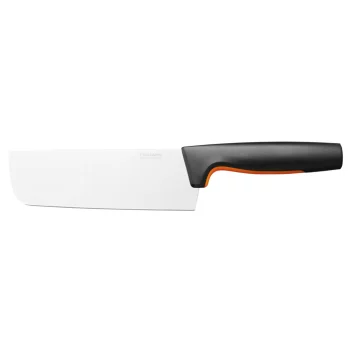 Кухонний ніж поварський Nakiri Fiskars Functional Form, 15.8см, нержавіюча сталь, пластик, чорний