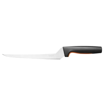 Кухонний ніж філейний Fiskars Functional Form, 21.6см, нержавіюча сталь, пластик, чорний
