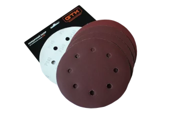 Шліфкруг з отв. 180мм Р-150, липучка, (5шт.) для шліфмаш. SZS-180L (жираф)