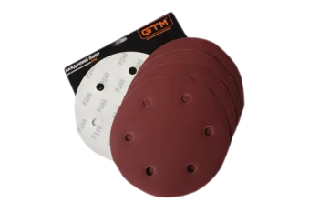 Шліфкруг з отв. 215мм Р-180, липучка, (5шт.) для шліфмаш. SZB-225FV-2 (жираф)