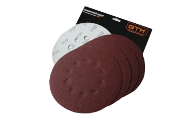 Шліфкруг з отв. 215мм Р-120, липучка, (5шт.) для шліфмаш. SZL-225FV-2 (жираф)