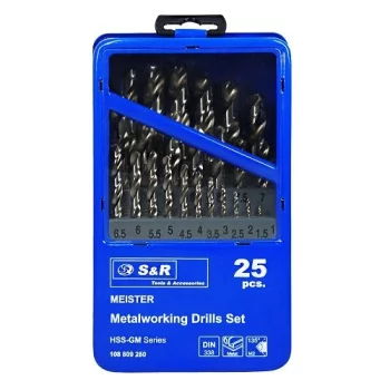 Набір свердел по металу S&R Meister 25 шт