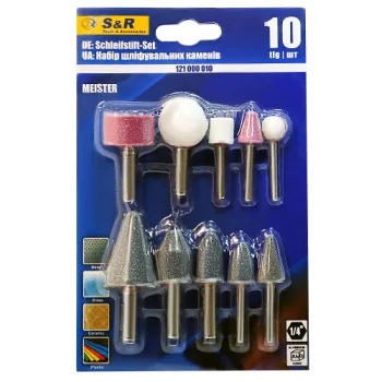 Набір шліфувальних насадок S&R 10 шт