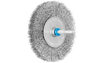 Щітка дискова з хвостовиком, неплетена 80*10мм дріт-0,2мм, штіфт-6мм нерж. INOX