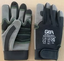 Рукавички комбіновані бавовна+шкіра на липучці 9р.