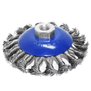 Щітка конічна S & R 115 мм, сталева плетена проволока