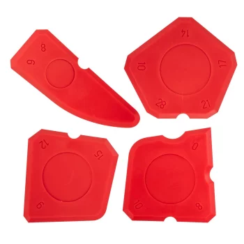 Шпателі TOPEX, пластик на базі силікону, профільовані краї, набір 4шт