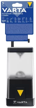 Ліхтар VARTA Кемпінговий  Ambiance  L30RH з гібридною системою живлення акумулятор/батарейки, IP54, до 500 люмен, до 370 годин роботи, червоне світло,  3хАА