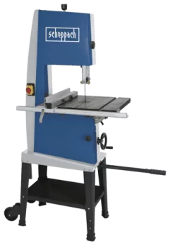 Верстат стрічковий Scheppach, Basa3, 0,7 кВт/400В,  205/306мм, 2360мм, 5,8-12,5м/с, -8-45˚, 79 кг