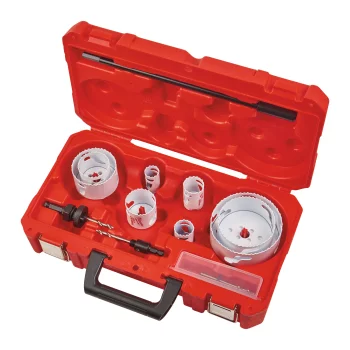 Набір коронок Bi-Metal HOLE DOZER MILWAUKEE, (діаметри 25/32/35/ 51/54/76/ 92/114мм) (13шт), пластиковий кейс