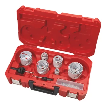 Набір коронок Bi-Metal HOLE DOZER MILWAUKEE, (діаметри 20/22/25/32/40/44/51/57/64/65/67/68/76мм) (17шт), пластиковий кейс