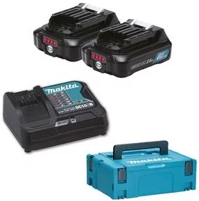 Набір акумулятора та зарядного пристрою Makita 197658-5 СXT BL1021B 2х10.8В 2А·год DC10SB кейс Makpac 1