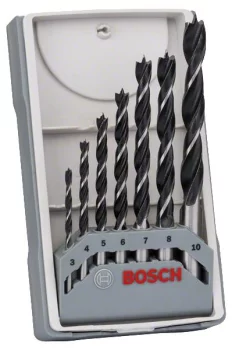 Набір свердел по дереву Bosch Professional X-Pro Line, 3-10мм, кейс, 7шт