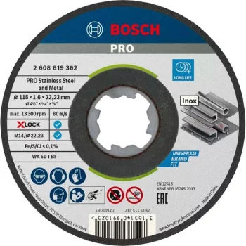 Диск відрізний Bosch Professional X-Lock по металу 115х1.6мм