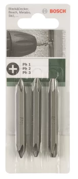 Біти двосторонні Bosch PH/PH 1/2/3, 60мм, 3шт