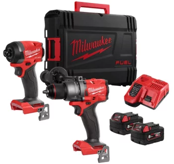 Набір з двох інструментів безщіткових Milwaukee M18FPP2A3-502X, 4933480873 , (комбінований дриль M18FPD3, ударний шуруповерт M18
