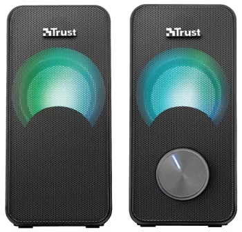 Акустична система Trust Arys 2.0, 14Вт, USB/AUX, RGB, чорний