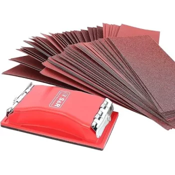 Набір шліфувального паперу з ручним шліфувальним блоком S&R 93х230 мм