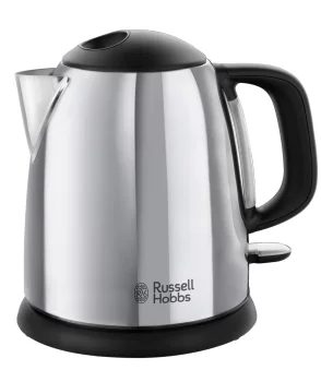 Електрочайник Russell Hobbs Victory 1л, метал, сріблясто-чорний