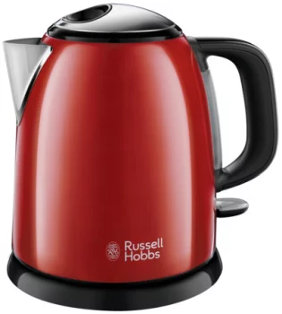 Електрочайник Russell Hobbs Colours Plus Mini 1л, метал, червоно-чорний