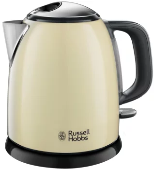 Електрочайник Russell Hobbs Colours Plus Mini 1л, метал, бежево-чорний
